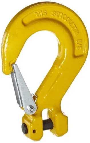 Indusco 47400301 Grade 80 Drop Forged Alloy Steel Clevis Sling Hook with Latch, 