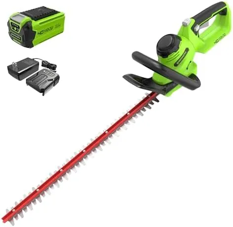 Greenworks 24 in. 40-Volt Hedge Trimmer with 2Ah USB Battery and Charger