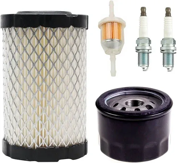 796031 Air Filter Tune Up Kit, Compatible with Briggs and Stratton 591334 492932 696854; John Deere D100 D110 D125 D130 D140; Husqvarna YTH22V46 YTH24V48 YTA22V46; Lawn Mower Oil Filter