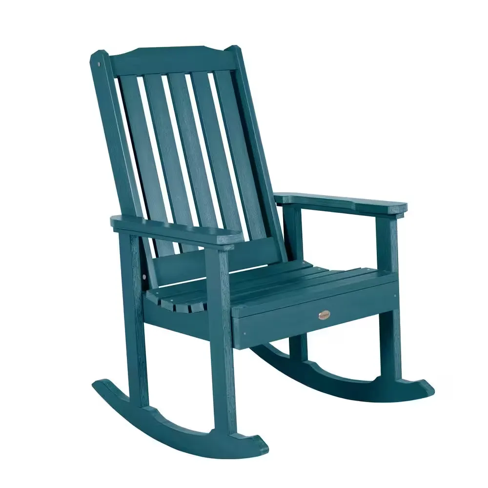 Lehigh Nantucket Blue Recycled Plastic Outdoor Rocking Chair