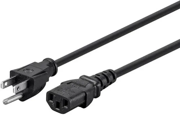 Monoprice 15ft 18AWG Power Cord Cable w/ 3 Conductor PC Power Connector Socket,