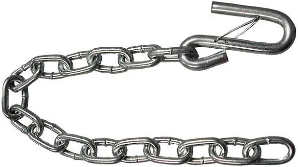 Fulton Safety Chains Safety Chain, Grade 30, 1/4 x 24-Inch with 7/16-Inch Wire Safety Latch