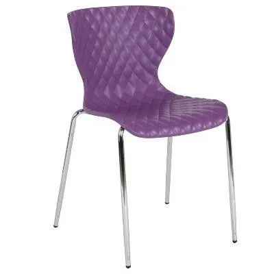 Emma + Oliver Contemporary Design Plastic Stack Chair