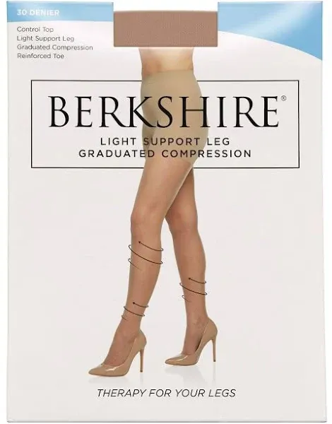 Berkshire Relief 30 Light Support Control Top Pantyhose Nude - 1-2