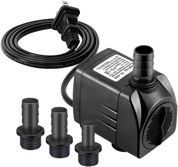 Submersible Pump 400GPH Ultra Quiet 6.56ft High Lift 