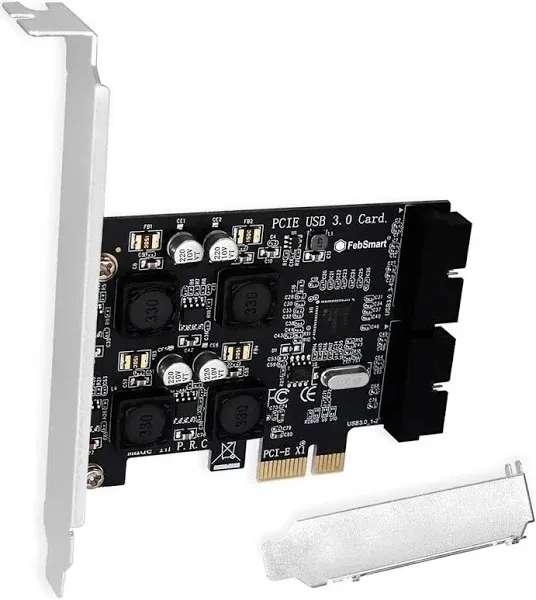 2x 19pin Usb 3.0 Header Ports Pcie Usb 3.0 5gbps Expansion Card For Windows And 