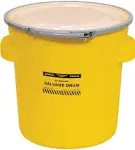 Eagle 1654 20 Gallon Capacity, Metal Lever Lock, Yellow Salvage Drum