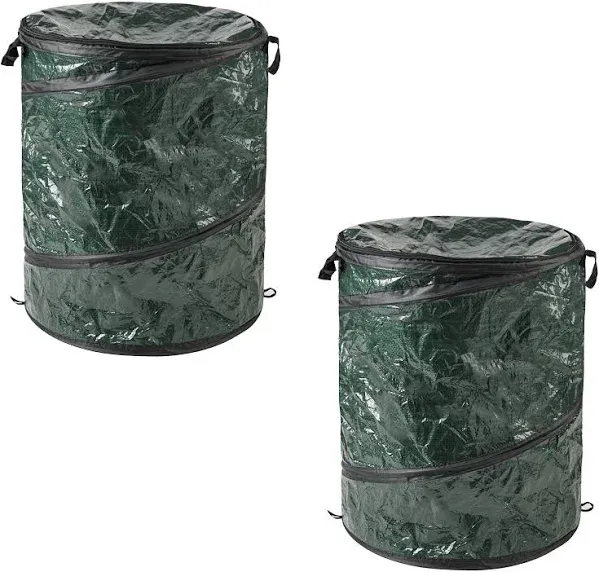 Wakeman 29.5-Gallon Pop Up Outdoor Garbage Can Set