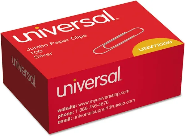 Universal Smooth Paper Clips Jumbo