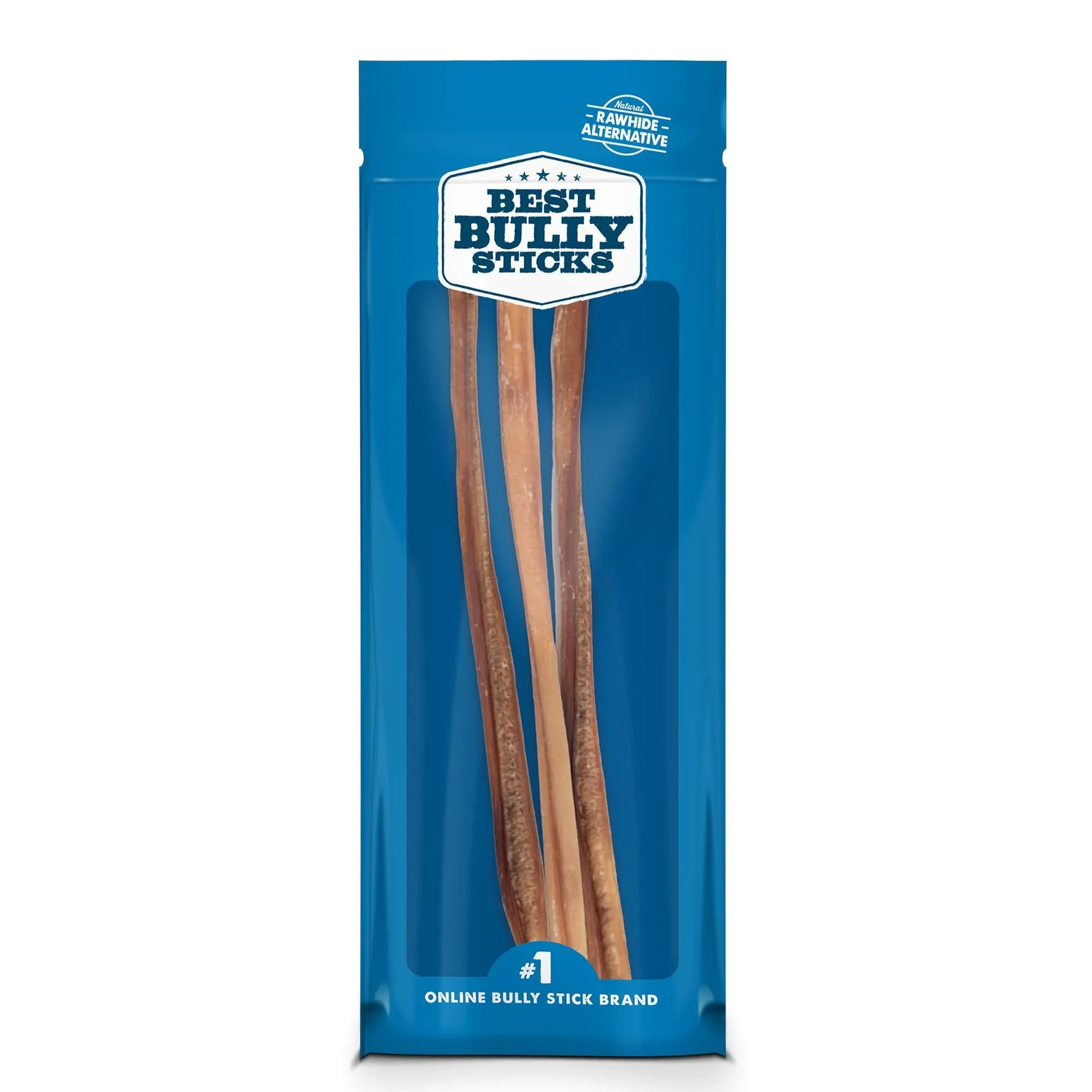 Best Bully Sticks 12 inch All-Natural Bully Sticks for Dogs - 12? Fully Digestible, 100% Grass-Fed Beef, Grain and Rawhide Free | 3 Pack Trial Size