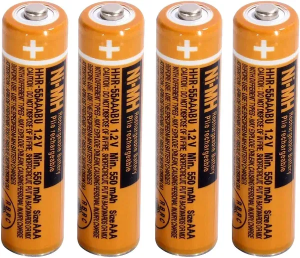 Panasonic NIMH 550mAh AAA Rechargeable Batteries for Cordless Phone KX-TG Series  | eBay