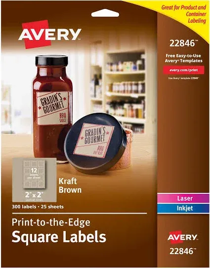 Avery Print-to-the-Edge Square Labels