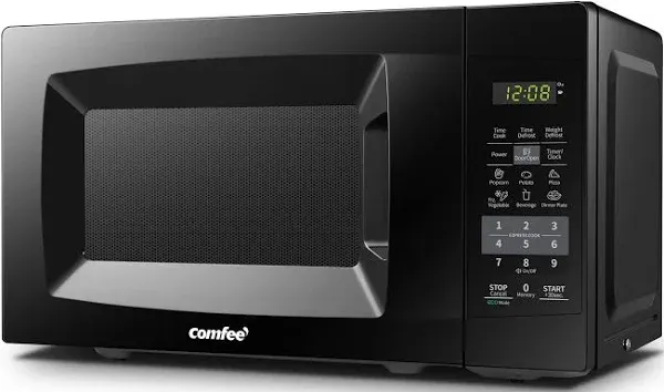 Comfee Countertop Microwave Oven with Sound On/Off, Eco Mode and Easy One-Touch Buttons