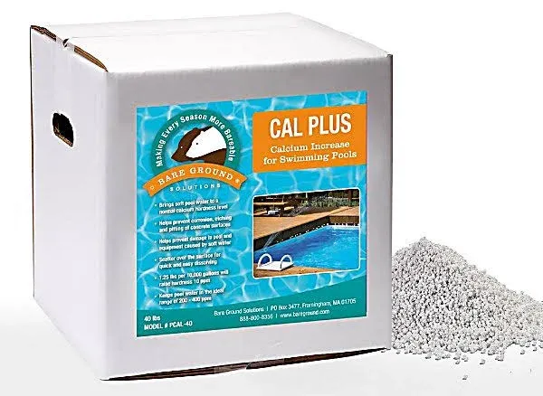 Bare Ground Winter Bare Ground Solutions PCAL-40 CalPlus Calcium Increaser for Swimming Pools, 40 lbs