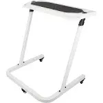 Bike Desk - Rolling Laptop Cart for Stationary Bike or Trainer - Adjustable Standing Desk to Exercise While Working by Rad Cycle - White