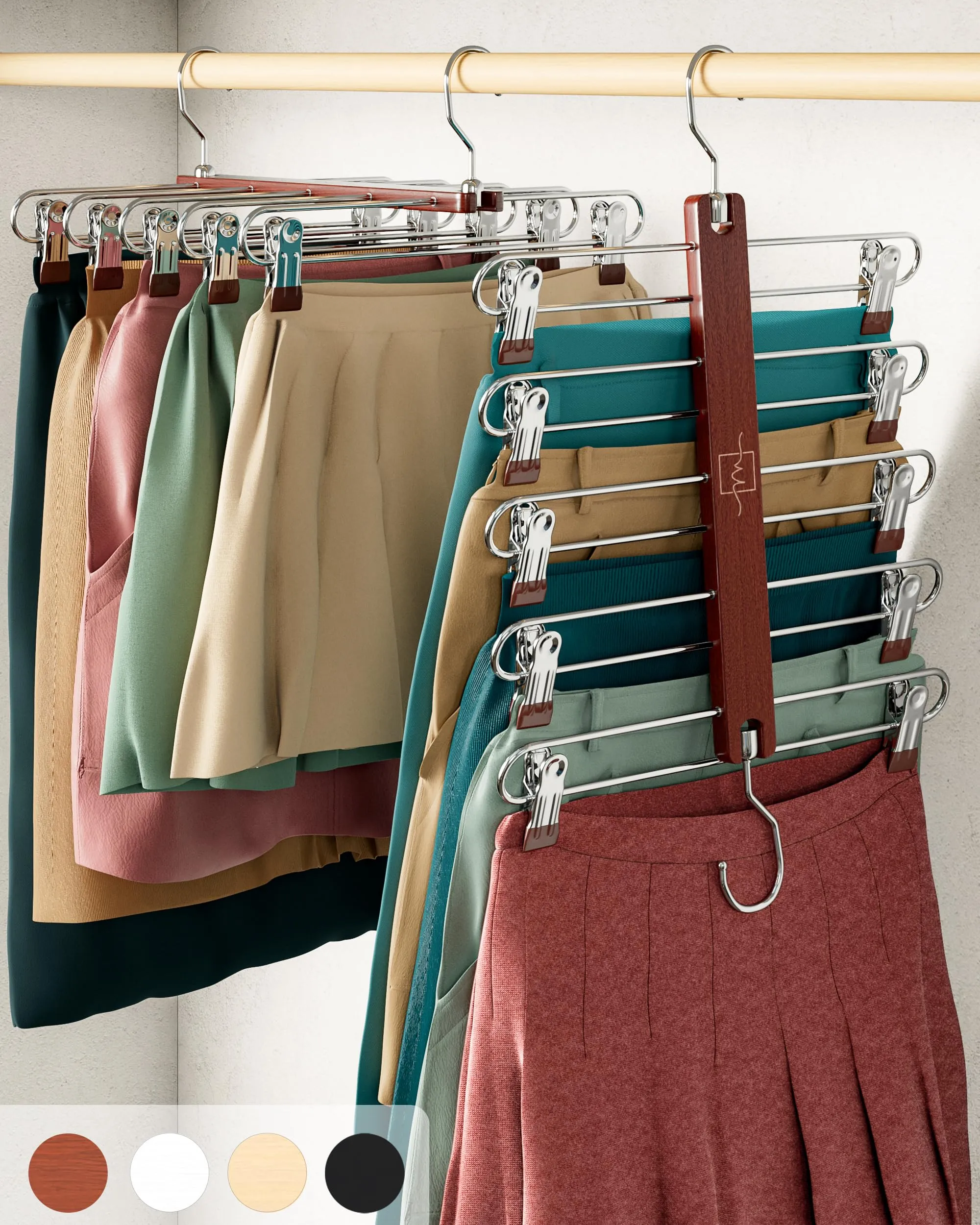 MORALVE Women's Space Saving Skirt Hangers