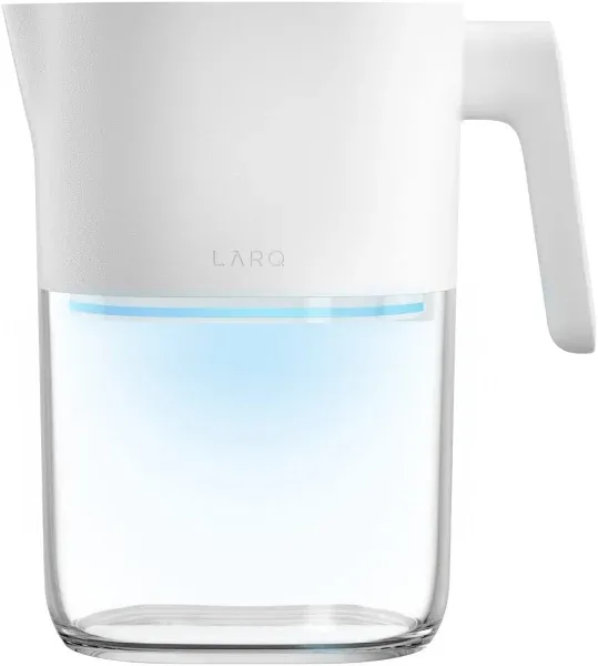 LARQ 8-Cup Water Filter Pitcher for Tap and Drinking Water | Reduces PFAS, Lead, Chlorine, and More | Tested to NSF Standards | BPA/BPS Free | 1-Year Warranty, Monaco Blue