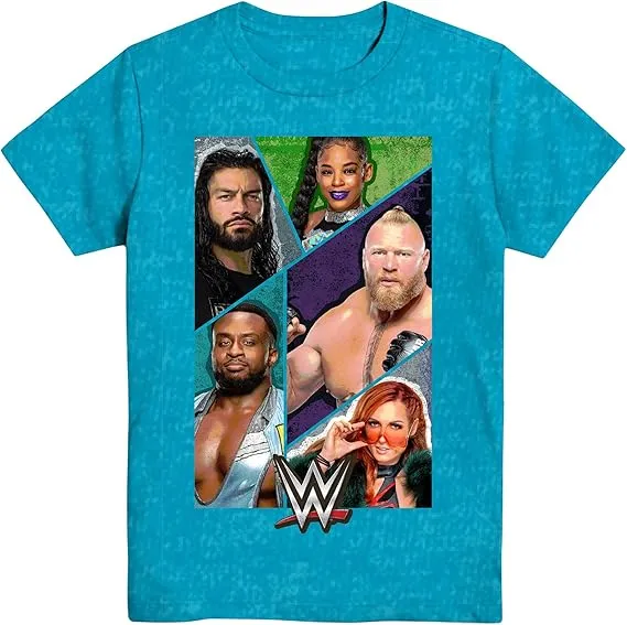 WWE Boys John Cena Shirt - Hustle, Loyalty & Respect Superstar Tee - World Wrestling Champion Tie Dye T-Shirt