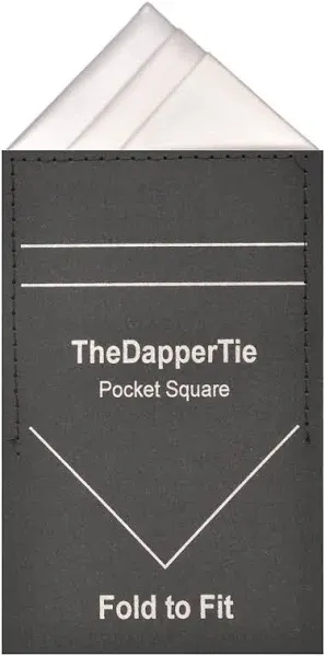 TheDapperTie Men's Trifecta Triangle Pre Folded Pocket Square