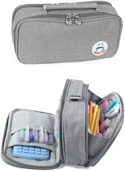 Pencil Case Pen Bag Holder Pouch Large Handle Big Capacity Desk Organizer Sto...