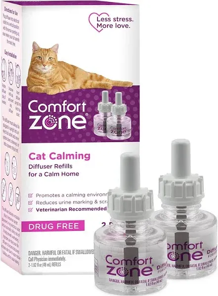 Comfort Zone Calming Diffuser Refills for Cats and Kittens