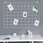 GBYAN Wall Grid Silver Wire Photo Grid Panels Desk Wall Organizer Metal Memo ...