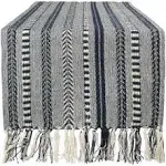 Dii Braided Stripe Table Runner - Navy Blue