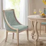 Martha Stewart - Elmcrest Upholstered Dining Chair with Nailhead Trim - Soft Green