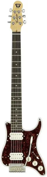 Traveler Guitar Guitar 6 String Travelcaster Deluxe Electric, Right, Gloss Black/Black, Full (TCD BKG)