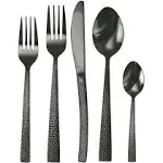 MegaChef Baily 20-Piece Flatware Set, Black