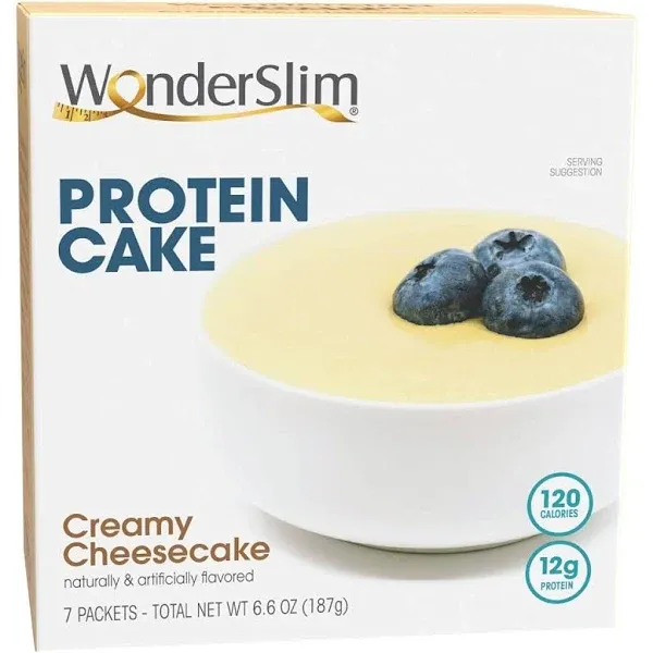 WonderSlim Protein Cake, Creamy Cheesecake, 12g Protein, Gluten Free (7ct)