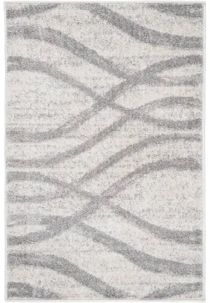 Safavieh Adirondack Rosten 4 X 4 (ft) Cream/Gray Round Indoor Abstract Lodge Area Rug Lowes.com