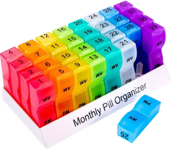 Riscu Monthly Pill Organizer