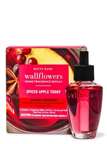 Bath &amp; Body Works Slatkin Co SPICED APPLE TODDY Wallflower Refills, TWO PACK