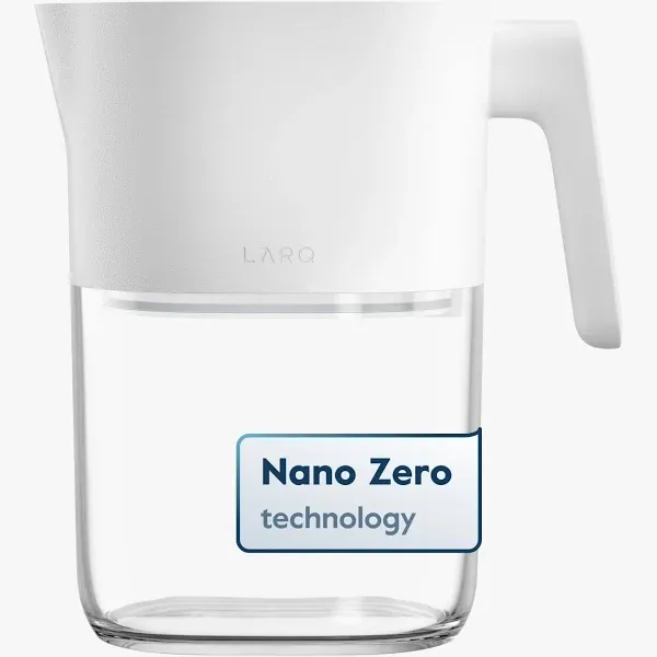 LARQ 8-Cup Water Filter Pitcher for Tap and Drinking Water | Reduces PFAS, Lead, Chlorine, and More | Tested to NSF Standards | BPA/BPS Free | 1-Year Warranty, Granite White