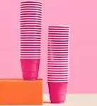 That's Hot Shots - 50 Hot Pink Plastic Cups