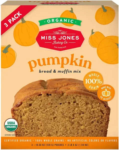 Miss Jones Baking Co. Gluten Free Pumpkin Bread and Muffin Mix