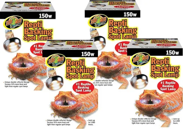 Zoo Med Reptile Basking Spot Lamps 150 Watts (4 Pack)