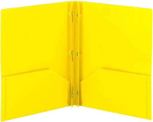 Smead Poly Two-Pocket Folders with Fasteners