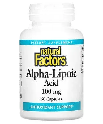 Natural Factors - R-Alpha-Lipoic Acid 100mg, 60 v-caps