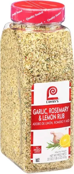 "Lawry's 22 oz. Garlic, Rosemary, and Lemon Rub"