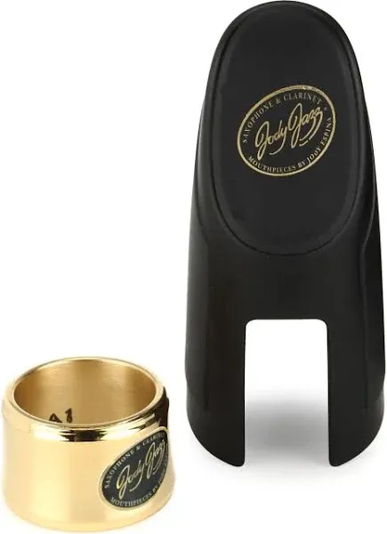 JodyJazz HRA w/ Cap Power Ring Ligature for Alto Saxophone in 24kt Gold Plated Brass | Reverb