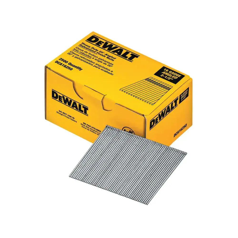 DeWalt DCS16250 Straight Finish Nails, 2-1/2 inch