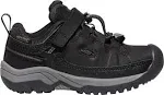 Keen Kids' Targhee Low Waterproof Shoe - 10 - Black / Steel Grey