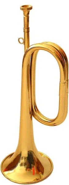 Military Bugle Cavalry Trumpet Brass With Bag