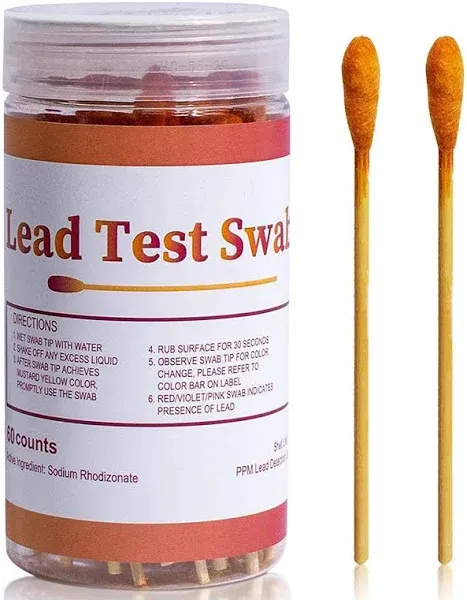 Lead Paint Test Kit with 30 Pcs Lead Testing Swabs - Suitable for All Painted Surfaces, Dishes Toy Jewelry Metal Ceramics Wood - Rapid Test Results in 30 Seconds - Lead Test Kit for Home Use (30 Pcs)