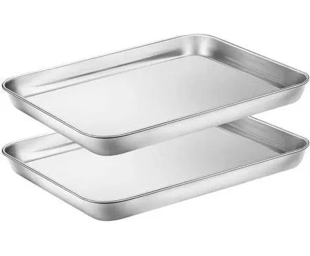 Baking Sheet Set of 2 Commercial Grade Stainless Steel Baking Pan