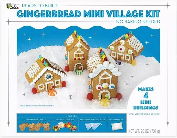 Bee Gingerbread Mini Village Kit