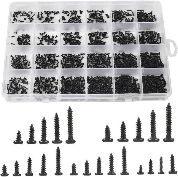 Comprehensive 1100PCS Self-Tapping Screws Kit - Perfect for Electronics Repair