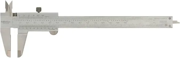 Mitutoyo 530-312 Vernier Calipers, Stainless Steel, for Inside, Outside, Depth and Step Measurements, Metric, 0"/0mm-150mm Range, +/-0.03mm Accuracy, 0.02mm Resolution, 40mm Jaw Depth